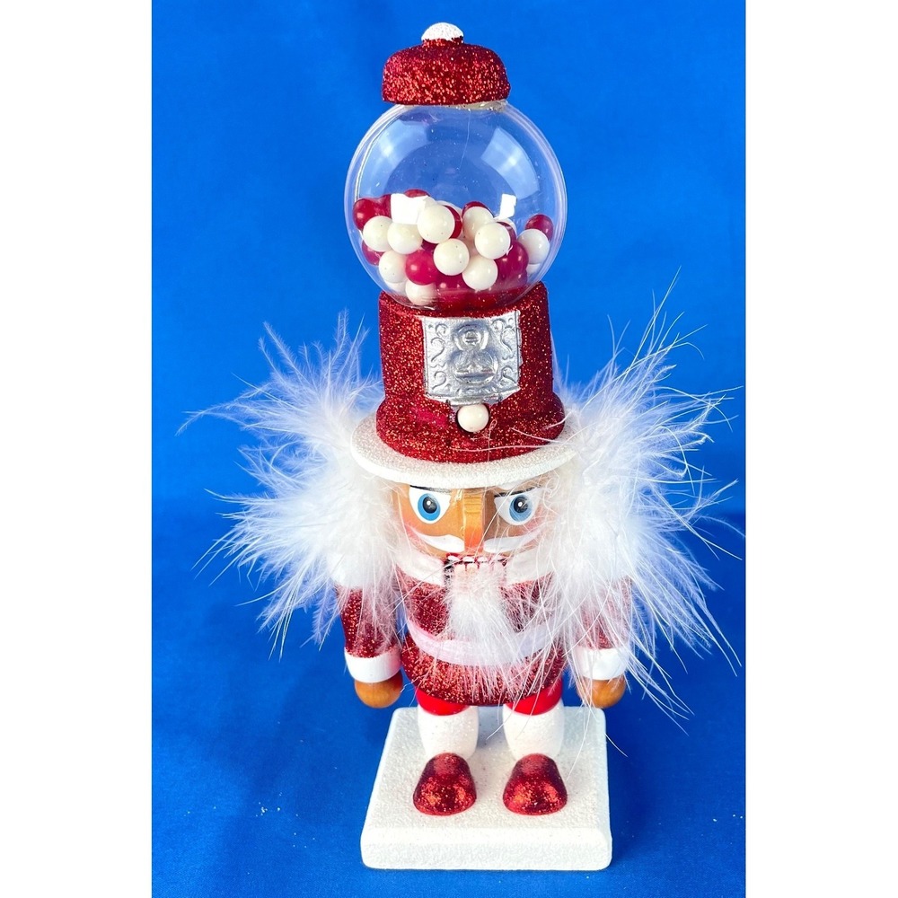 Kurt Adler by Holly Adler Hollywood Gumball Candy Nutcracker 8"  Glitter Feather